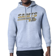 New Orleans Saints Starter Logo Push Graphic Hoodie Heather Gray