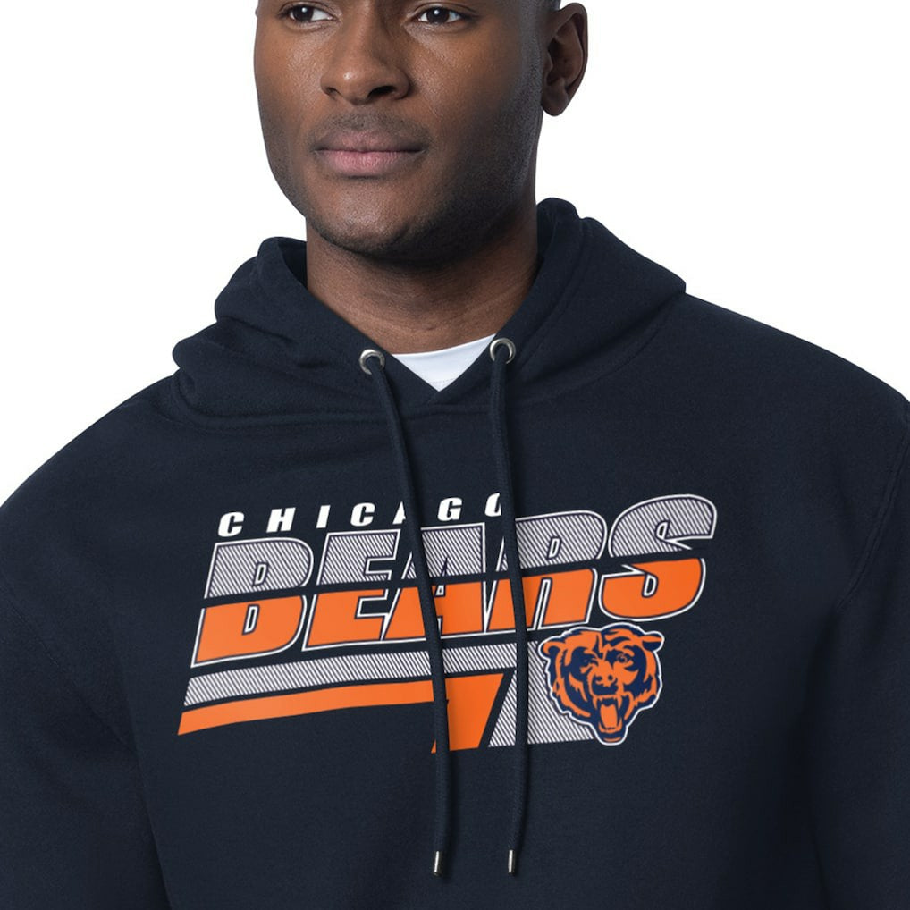 Chicago Bears Starter Logo Push Graphic Hoodie Navy