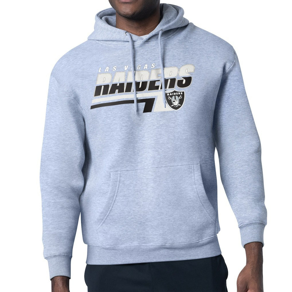 Las Vegas Raiders Starter Logo Push Graphic Hoodie Heather Gray
