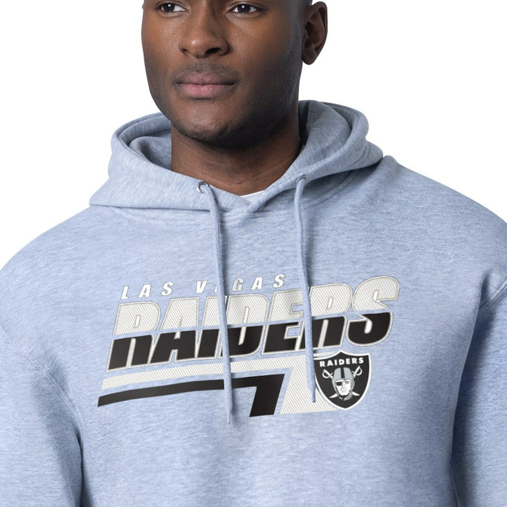 Las Vegas Raiders Starter Logo Push Graphic Hoodie Heather Gray