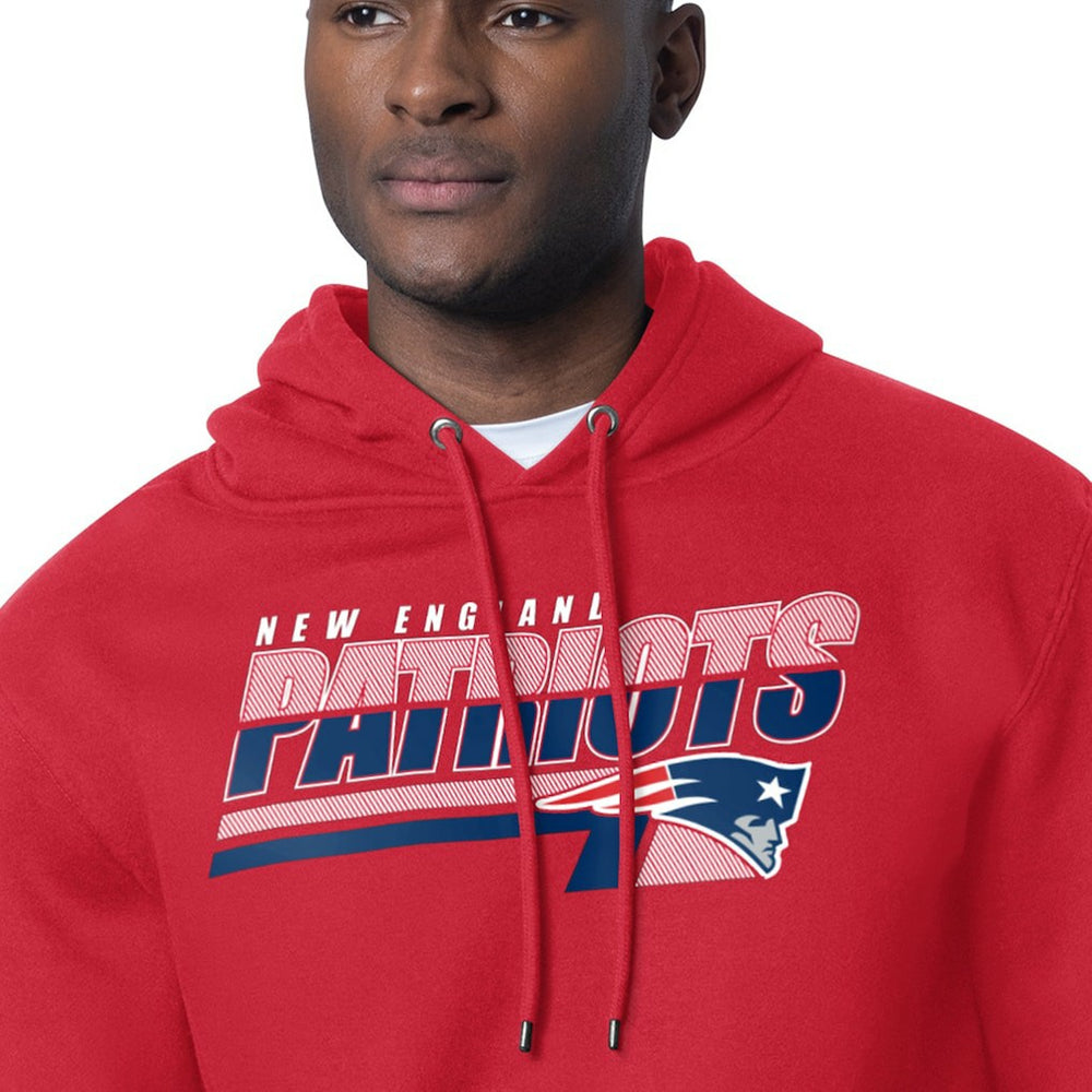 New England Patriots Starter Logo Push Graphic Hoodie Red