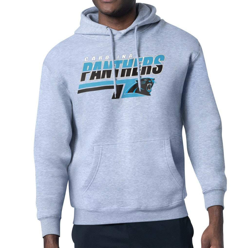 Carolina Panthers Starter Logo Push Graphic Hoodie Heather Gray