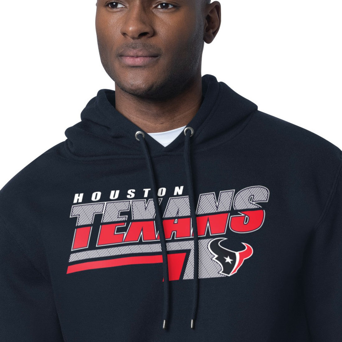 Houston Texans Starter Logo Push Graphic Hoodie Navy