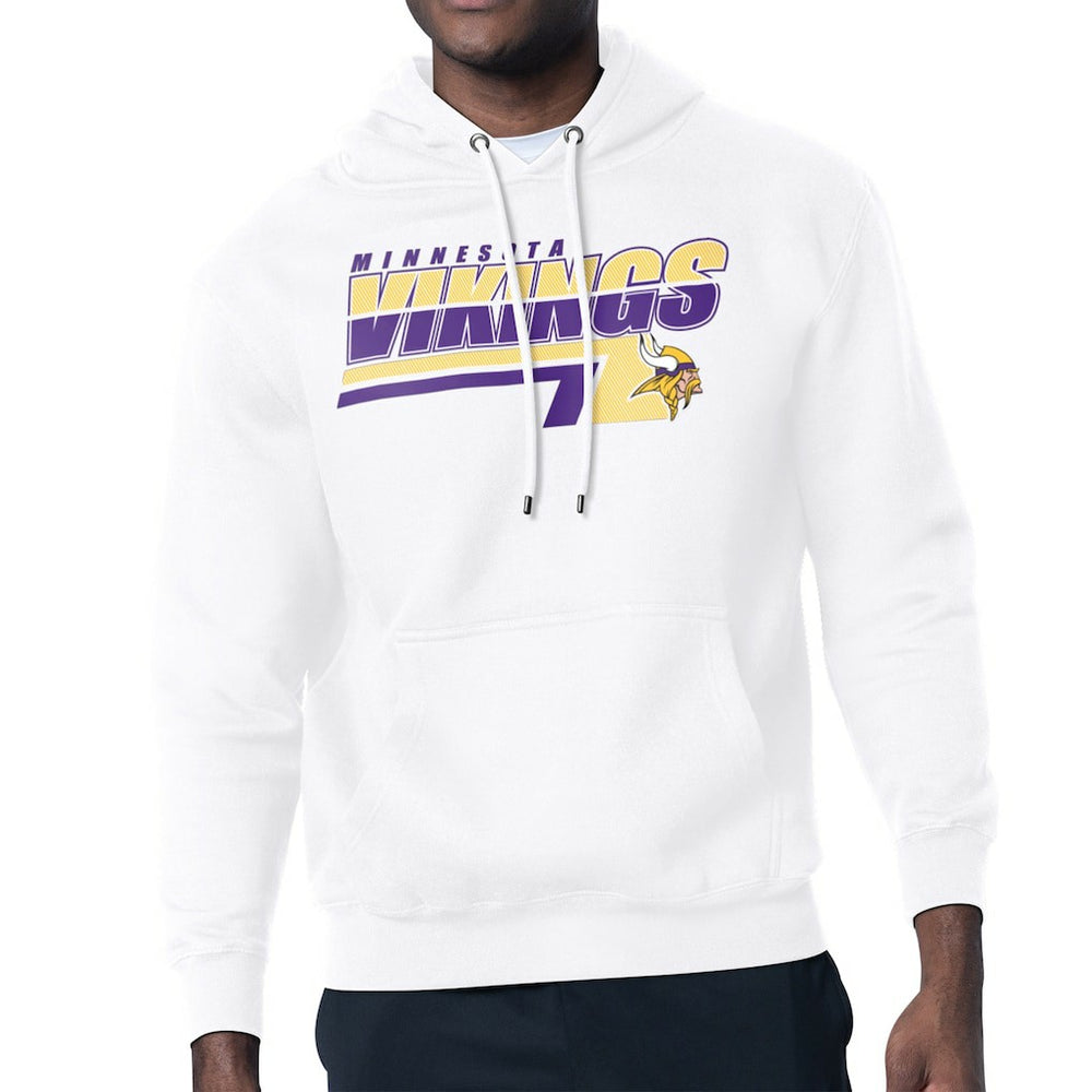 Minnesota Vikings Starter Logo Push Graphic Hoodie White