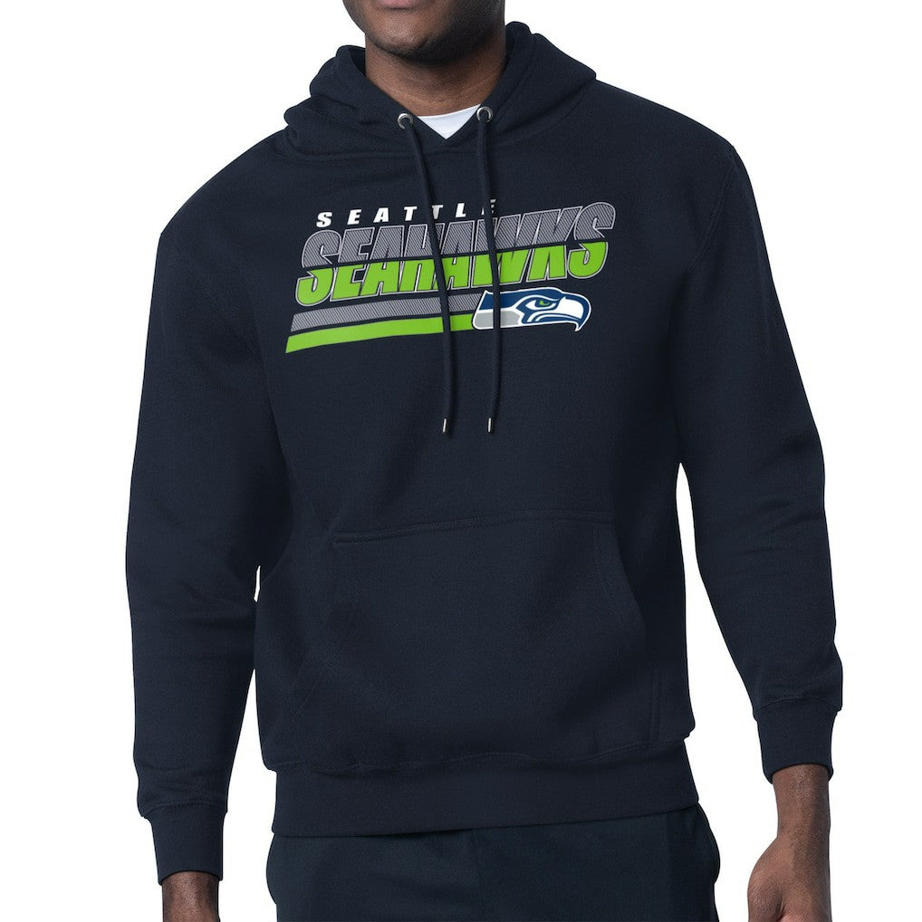 Seattle Seahawks Starter Logo Push Graphic Hoodie College Navy