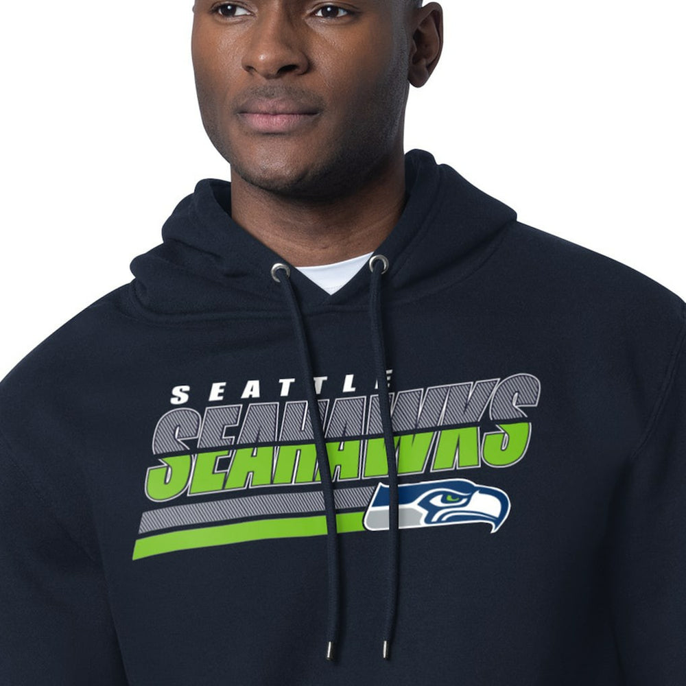 Seattle Seahawks Starter Logo Push Graphic Hoodie College Navy