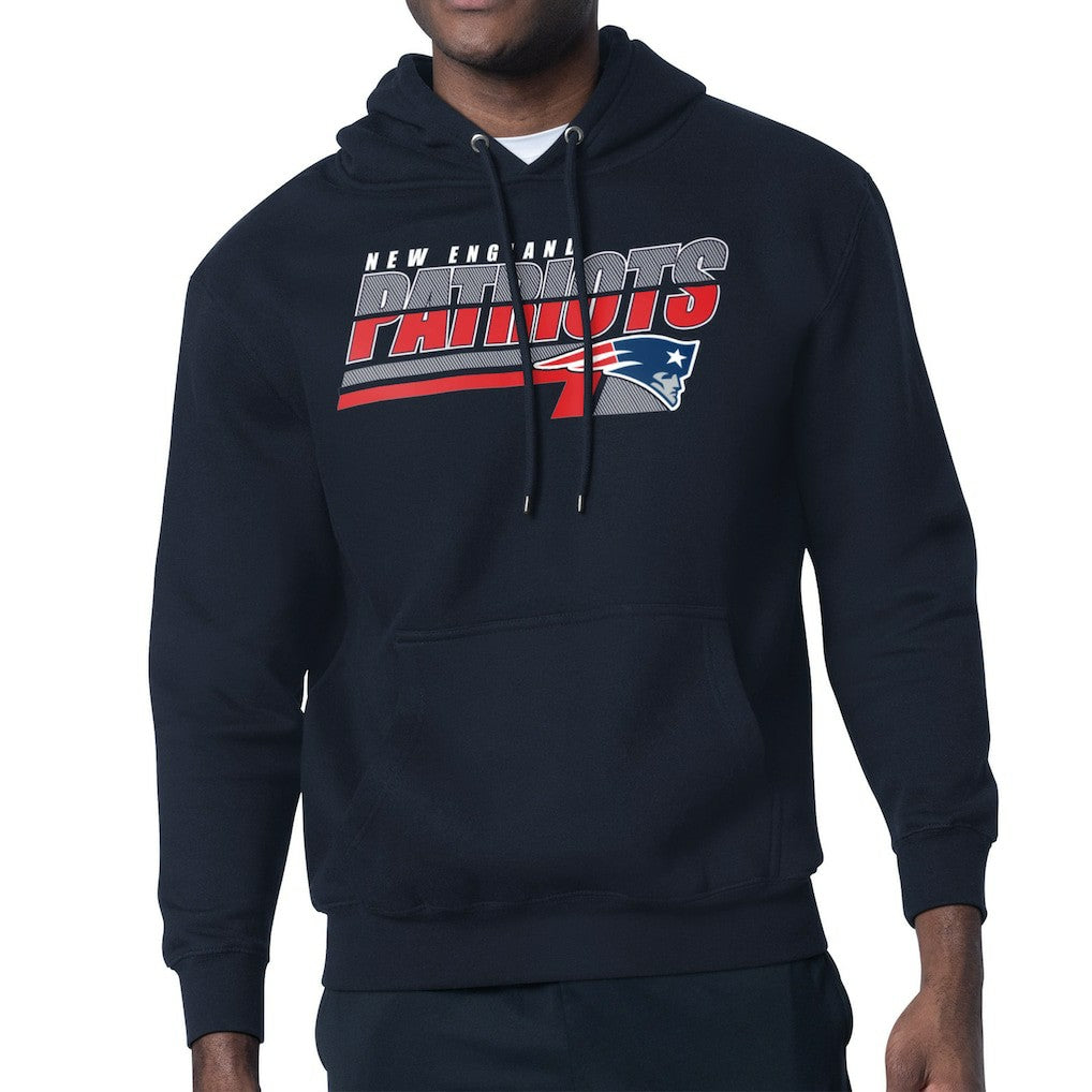 New England Patriots Starter Logo Push Graphic Hoodie Navy