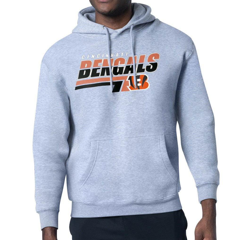 Cincinnati Bengals Starter Logo Push Graphic Hoodie Heather Gray