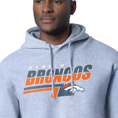 Denver Broncos Starter Logo Push Graphic Hoodie Gray