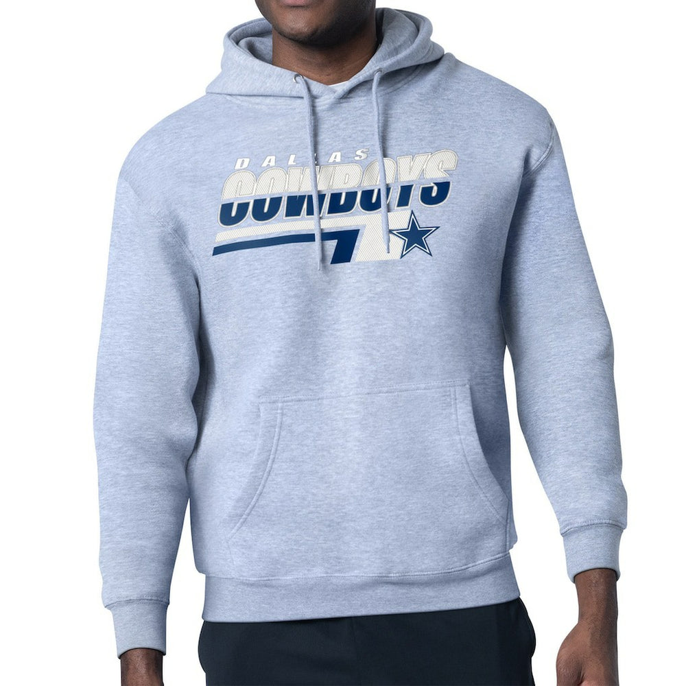 Dallas Cowboys Starter Logo Push Graphic Hoodie Gray