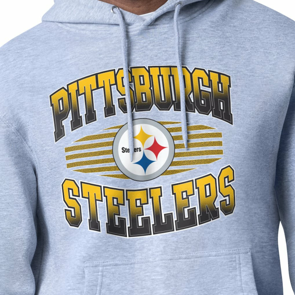 Pittsburgh Steelers Starter Team Grit Graphic Hoodie Heather Gray
