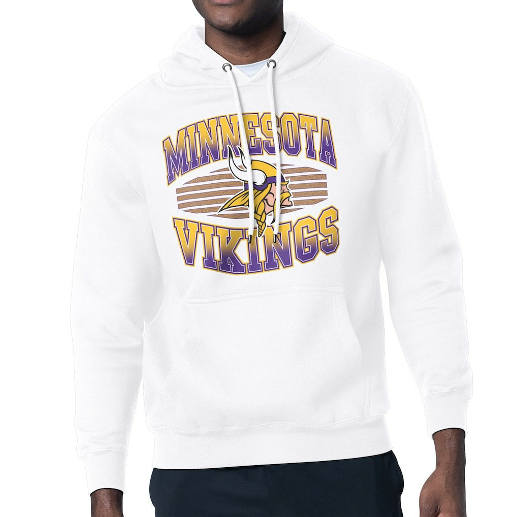 Minnesota Vikings Starter Team Grit Graphic Hoodie White