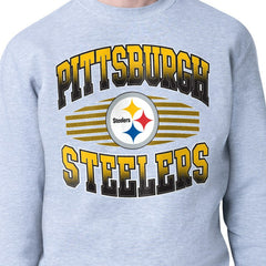 Pittsburgh Steelers Starter Team Grit Graphic Fleece Pullover Sweatshirt Heather Gray