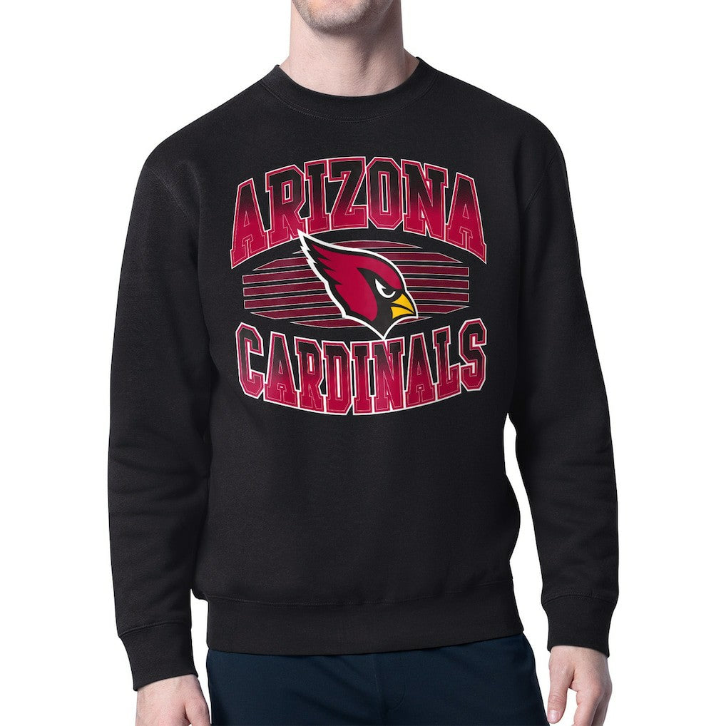 Arizona Cardinals Starter Team Grit Graphic Fleece Pullover Sweatshirt Black