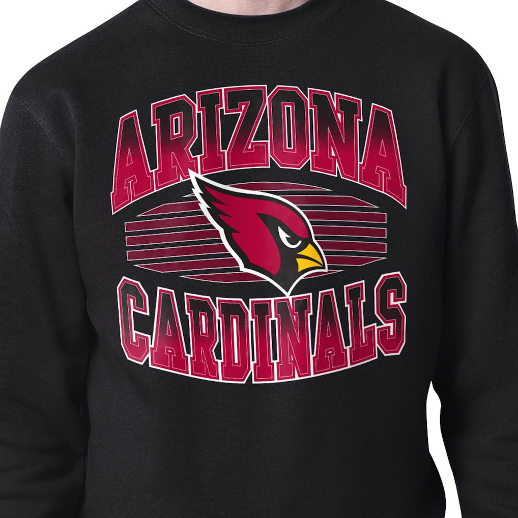 Arizona Cardinals Starter Team Grit Graphic Fleece Pullover Sweatshirt Black