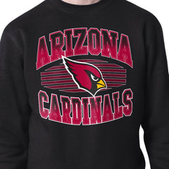 Arizona Cardinals Starter Team Grit Graphic Fleece Pullover Sweatshirt Black