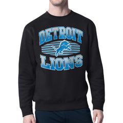 Detroit Lions Starter Team Grit Graphic Fleece Pullover Sweatshirt Black