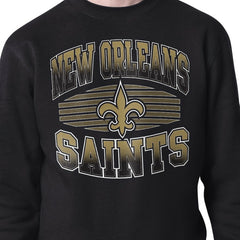 New Orleans Saints Starter Team Grit Graphic Fleece Pullover Sweatshirt Black