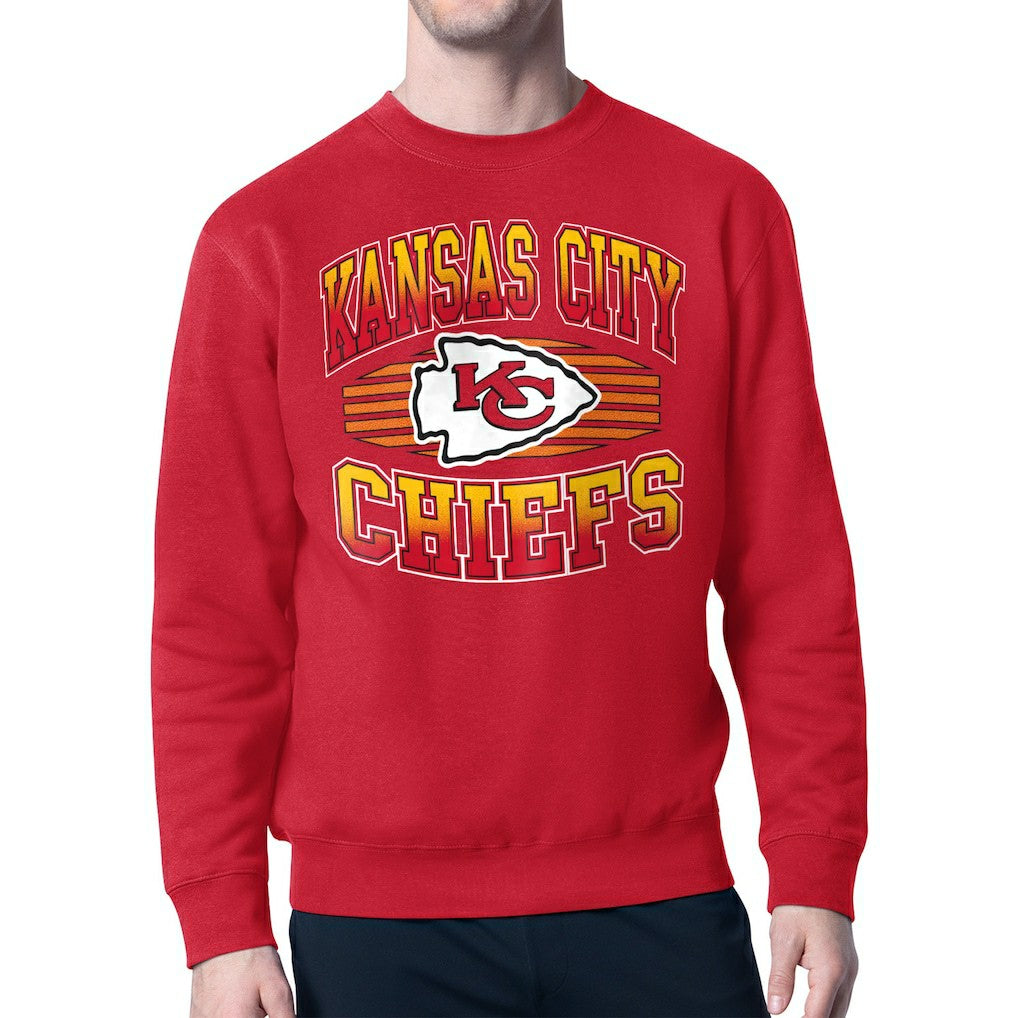 Kansas City Chiefs Starter Team Grit Graphic Fleece Pullover Sweatshirt Red