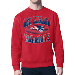 New England Patriots Starter Team Grit Graphic Fleece Pullover Sweatshirt Red