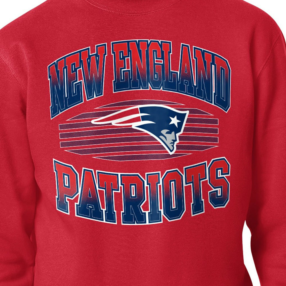 New England Patriots Starter Team Grit Graphic Fleece Pullover Sweatshirt Red