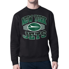 New York Jets Starter Team Grit Graphic Fleece Pullover Sweatshirt Black