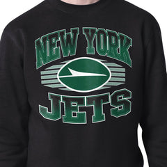 New York Jets Starter Team Grit Graphic Fleece Pullover Sweatshirt Black