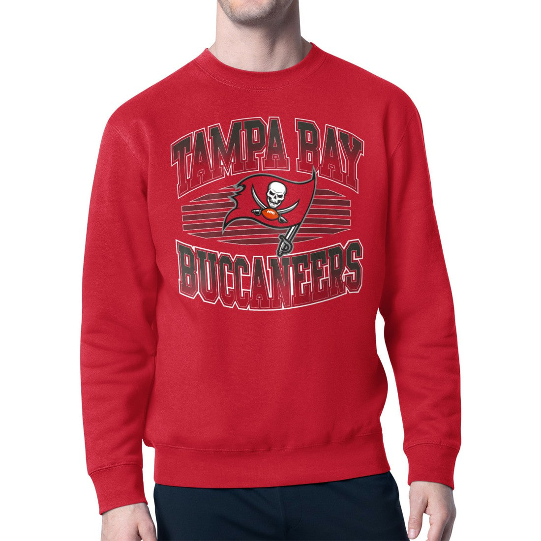 Tampa Bay Buccaneers Starter Team Grit Graphic Fleece Pullover Sweatshirt Red