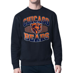 Chicago Bears Starter Team Grit Graphic Fleece Pullover Sweatshirt Navy