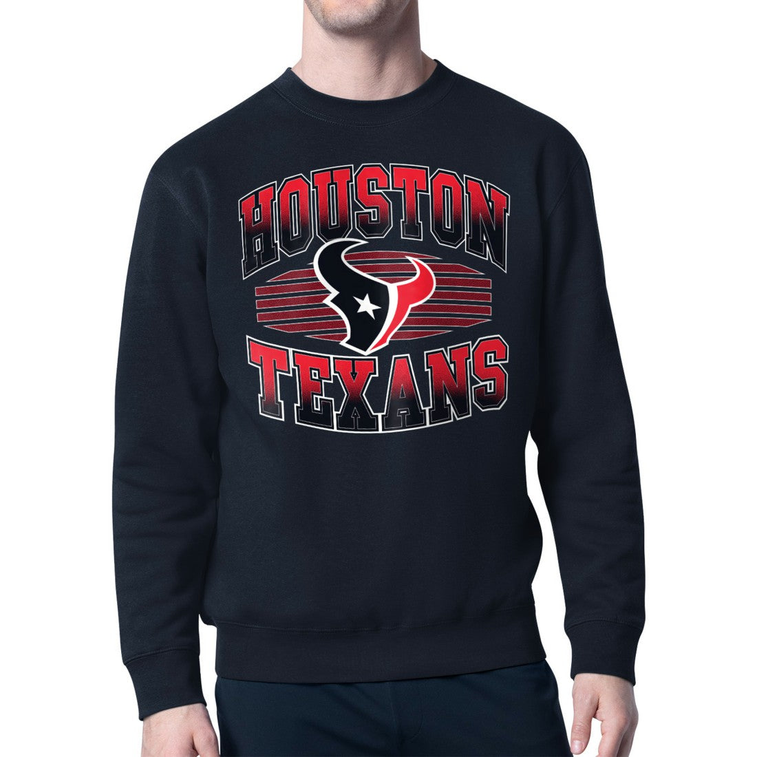 Houston Texans Starter Team Grit Graphic Fleece Pullover Sweatshirt Navy