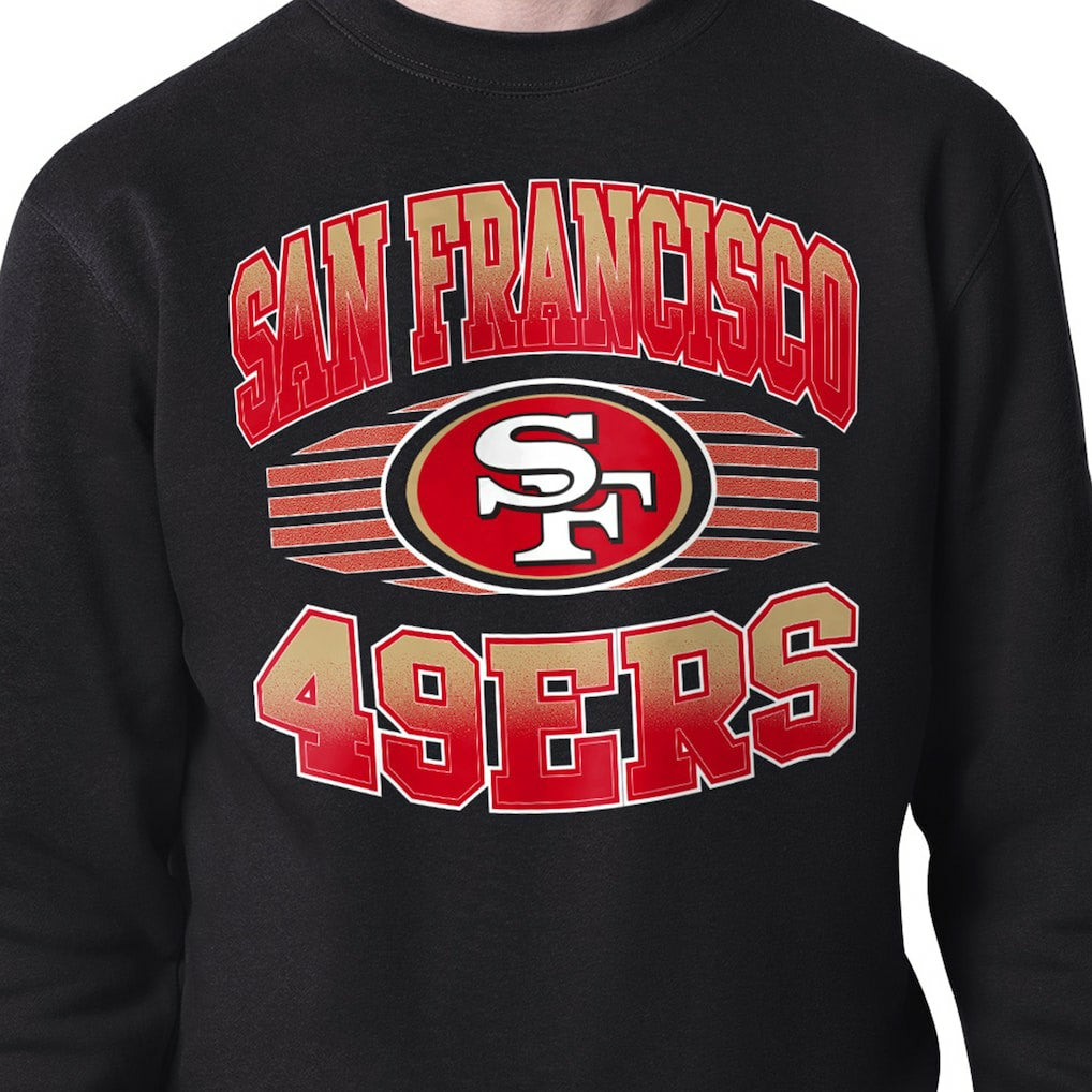 San Francisco 49ers Starter Team Grit Graphic Fleece Pullover Sweatshirt Black