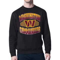 Washington Commanders Starter Team Grit Graphic Fleece Pullover Sweatshirt Black