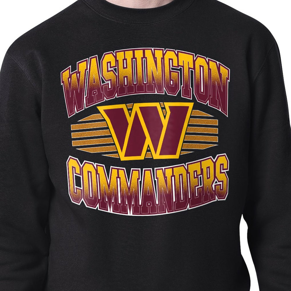 Washington Commanders Starter Team Grit Graphic Fleece Pullover Sweatshirt Black