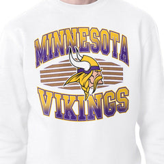 Minnesota Vikings Starter Team Grit Graphic Fleece Pullover Sweatshirt White