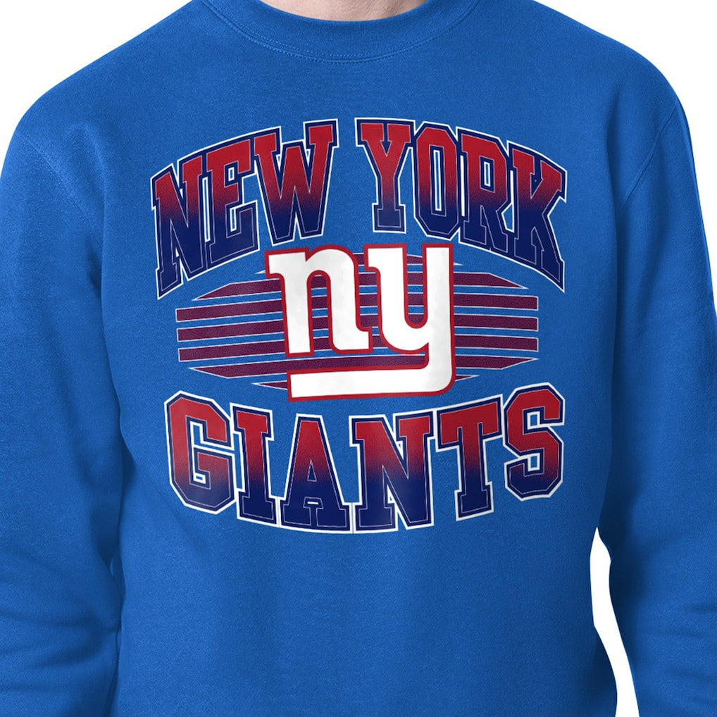 New York Giants Starter Team Grit Graphic Fleece Pullover Sweatshirt Royal