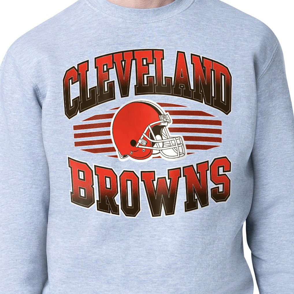 Cleveland Browns Starter Team Grit Graphic Fleece Pullover Sweatshirt Heather Gray
