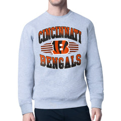 Cincinnati Bengals Starter Team Grit Graphic Fleece Pullover Sweatshirt Heather Gray