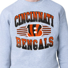 Cincinnati Bengals Starter Team Grit Graphic Fleece Pullover Sweatshirt Heather Gray
