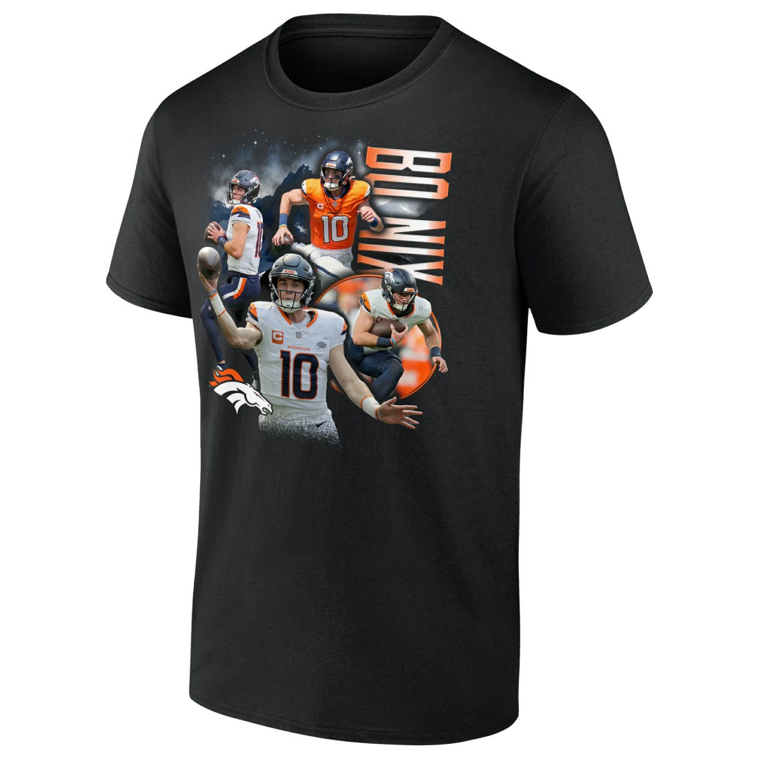 Bo Nix Denver Broncos Notorious Graphic T-Shirt Black