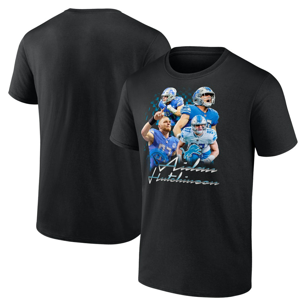 Aidan Hutchinson Detroit Lions Notorious Graphic T-Shirt Black