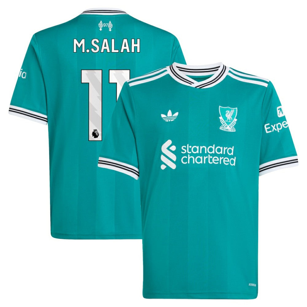 Mohamed Salah Liverpool Youth 2025/26 Third Replica Player Jersey Green - Adidas