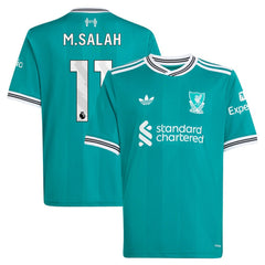 Mohamed Salah Liverpool Youth 2025/26 Third Replica Player Jersey Green - Adidas
