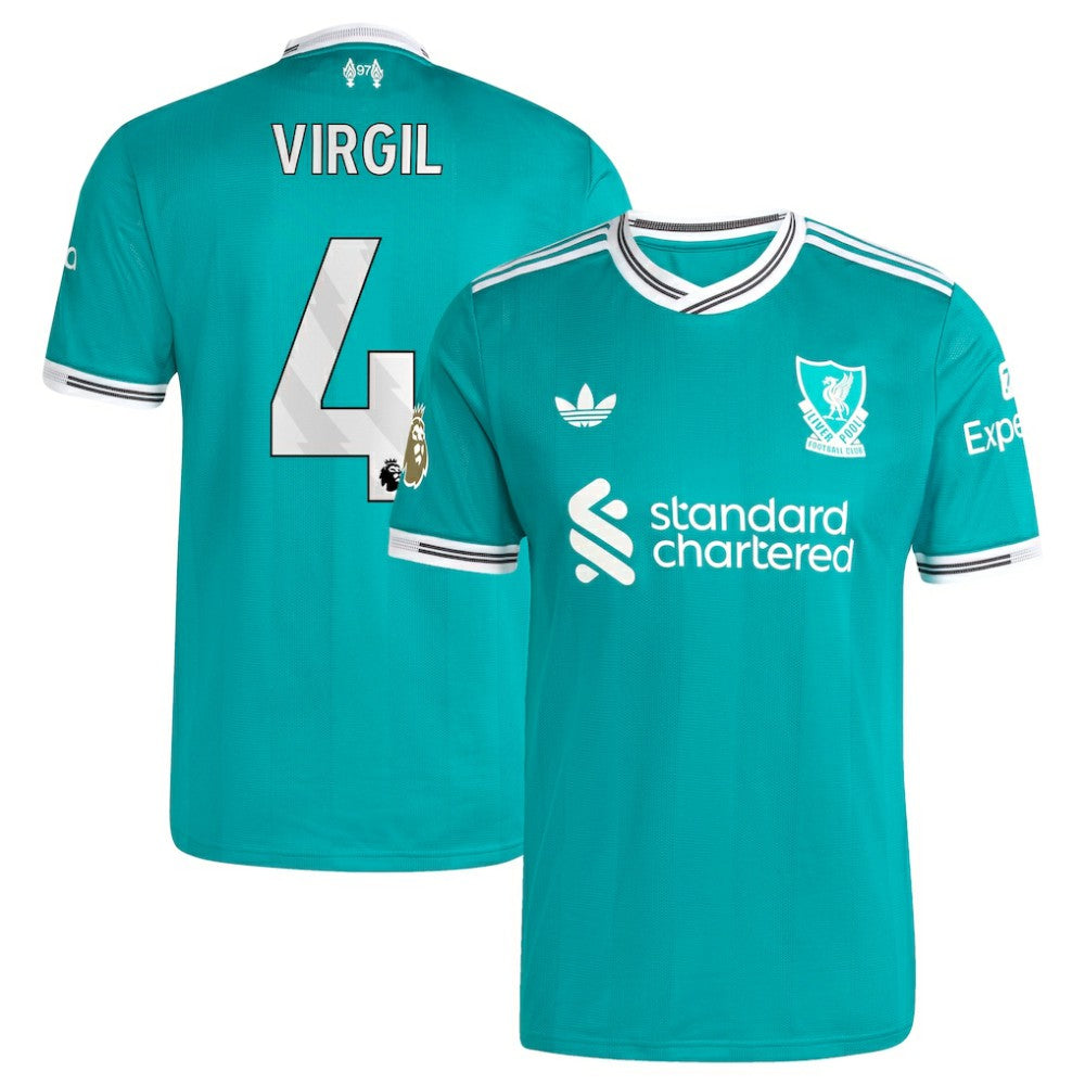 Virgil van Dijk Liverpool 2025/26 Third Player Jersey Green - Adidas outlet