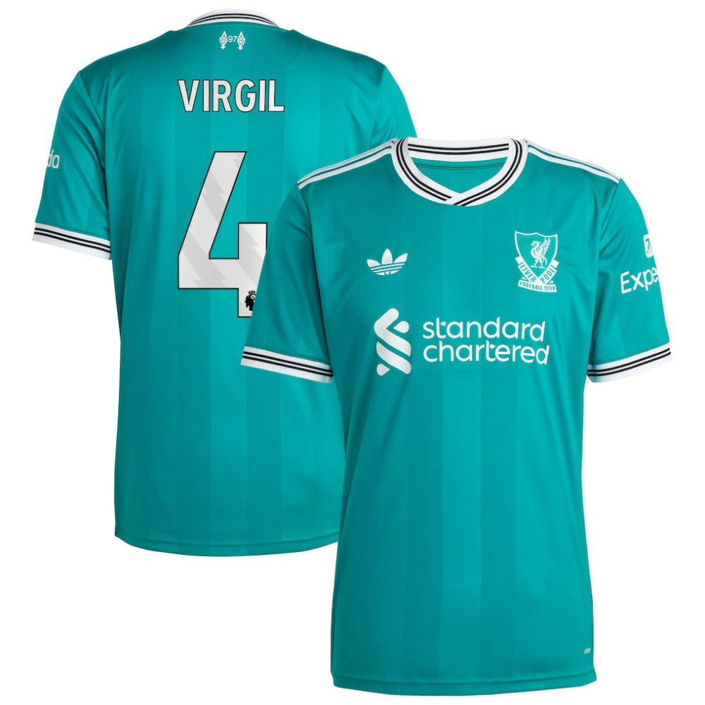 Virgil van Dijk Liverpool 2025/26 Third Replica Player Jersey Green - Adidas for sale