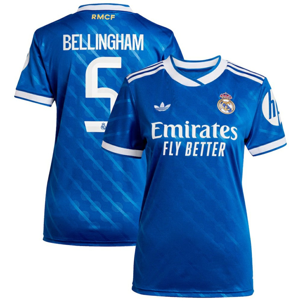 Jude Bellingham Real Madrid Women's 2025/26 Third Replica Player Jersey Blue - Adidas