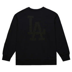 Los Angeles Dodgers Mitchell & Ness Phantom Fleece Crewneck Sweatshirt - Black - Mitchell & Ness Lifestyle