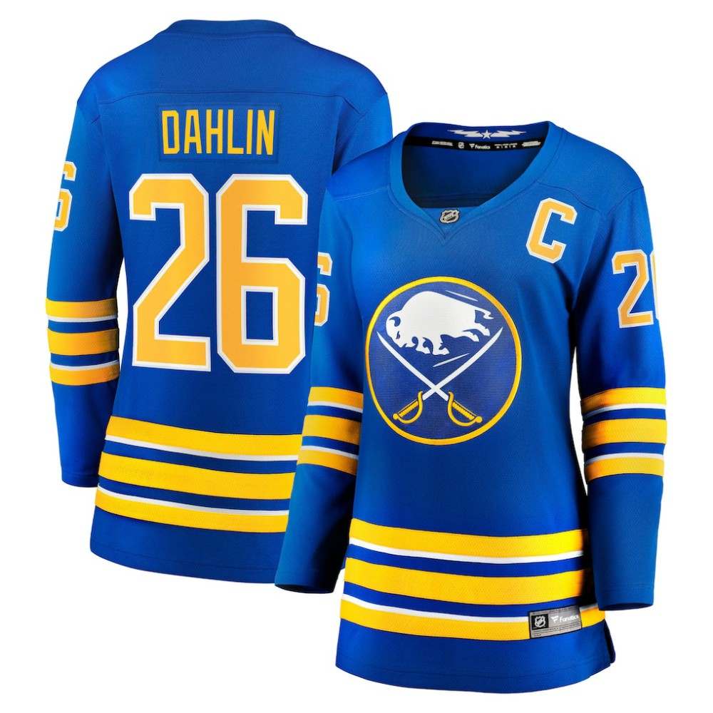 Rasmus Dahlin Buffalo Sabres Fanatics Women's Home Captain Patch Breakaway Jersey - Royal - NHL 203352129