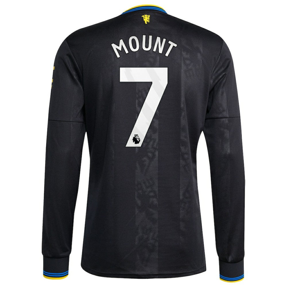 Mason Mount Manchester United 2025/26 Third Replica Long Sleeve Player Jersey Black - Adidas sale