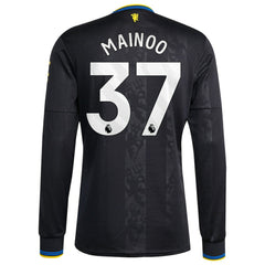 Kobbie Mainoo Manchester United 2025/26 Third Replica Long Sleeve Player Jersey Black - Adidas Discount