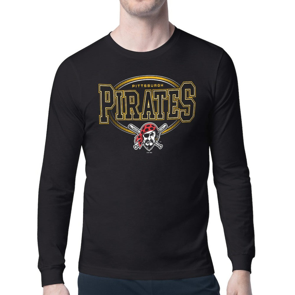 Pittsburgh Pirates Starter Team Track Graphic Long Sleeve T-Shirt - Black - MLB Online